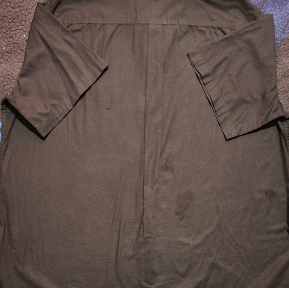 Merona 2XL black short sleeve button down shirt - Picture 3 of 3